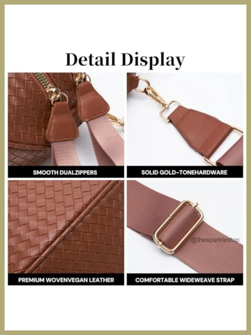 Woven Vegan Leather Crossbody Fanny Pack with Detachable Coin Purse